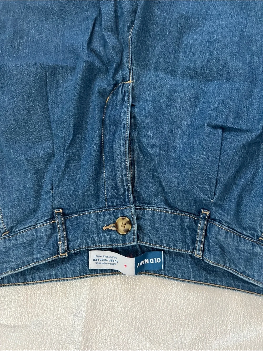 Old Navy Dark Blue Denim Button-Front Tank set with pants (size 4)